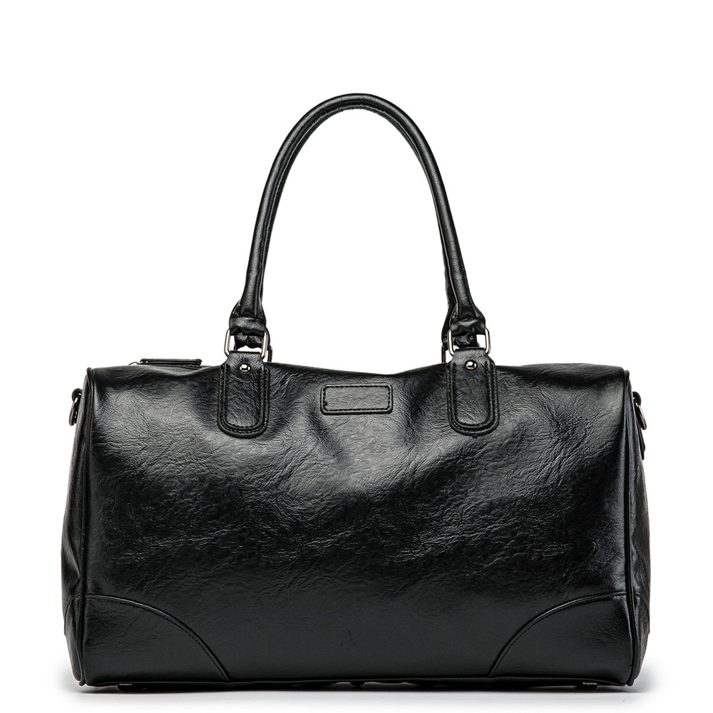 حقيبة كتف جلدية كبيرة السعة