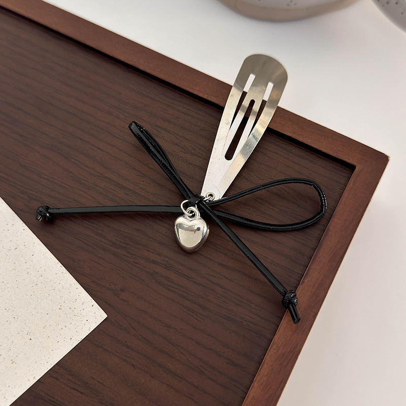 Barrette à Cheveux avec Nœud et Cœur