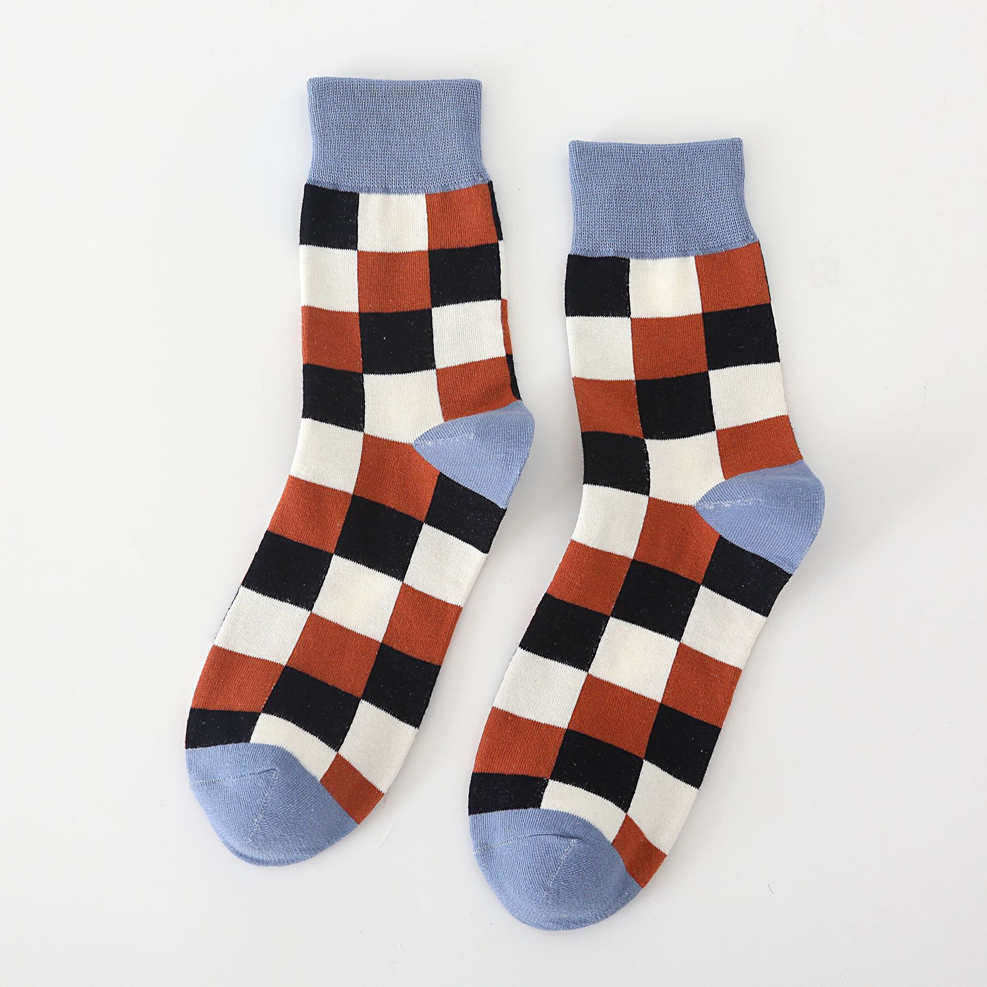 Pánské Casual Podkolenky s Kostkovaným Vzorem