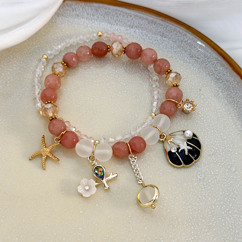 별조개 크리스털 구슬 팔찌