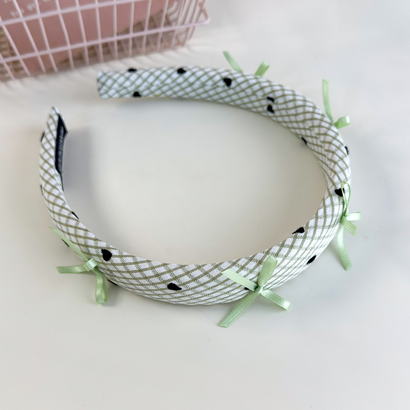 Bandă de Păr cu Fundă în Carouri