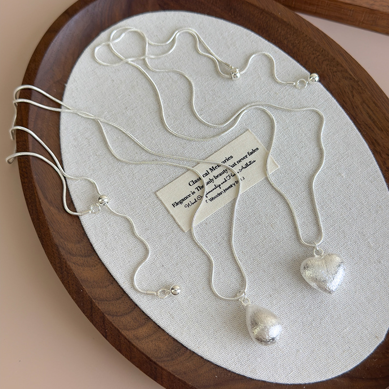 Срібна щітка Серце Намисто