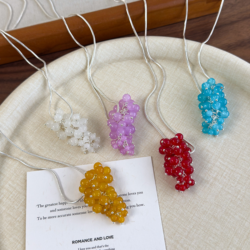 Довге Намисто з Виноградним Намистинами