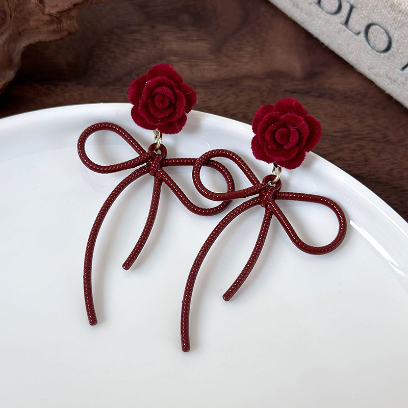 Rose Bow Earrings