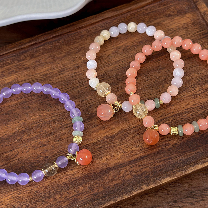 Bracciale con Pendente Pesca e Ametista