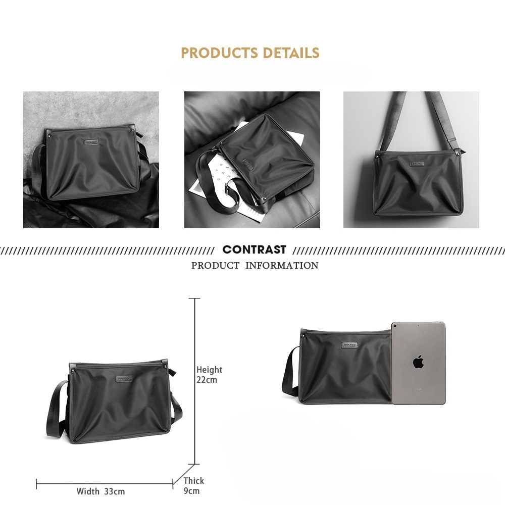 Borsa a tracolla in tessuto Oxford