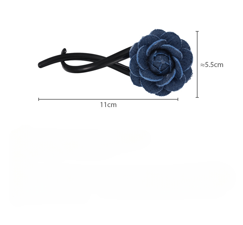 Grampo de Cabelo Twist Flor de Jeans