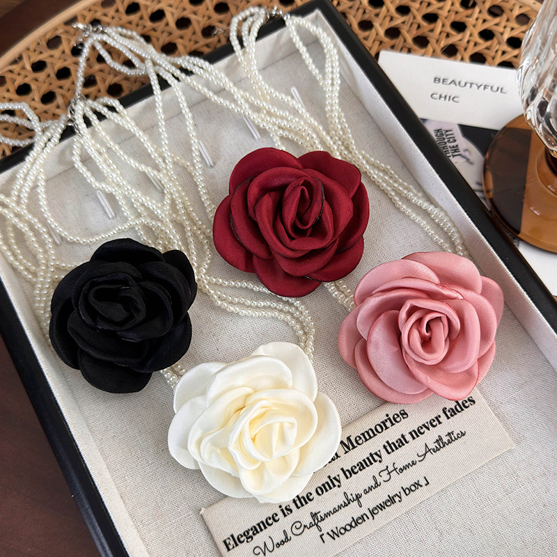 Multi-Layer Pearl Choker Necklace