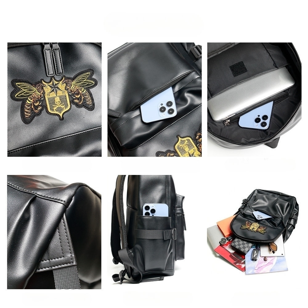 자수 대용량 노트북 백팩