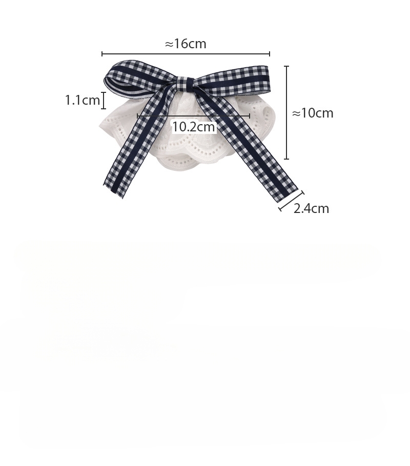 Agrafă de păr în carouri cu fundă