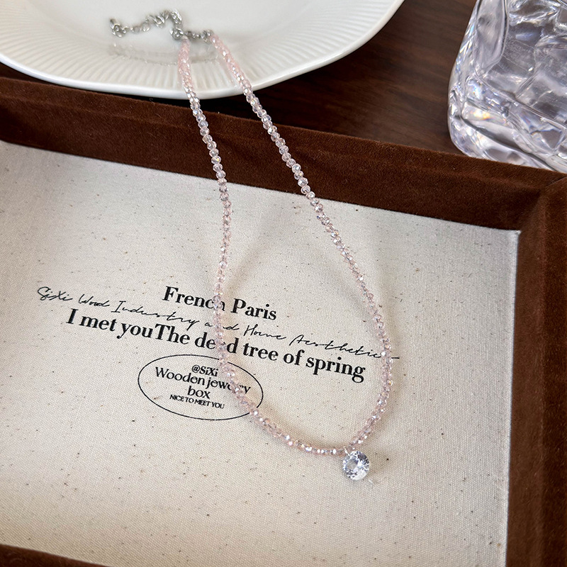 Kristallperlen-Herz-Collier