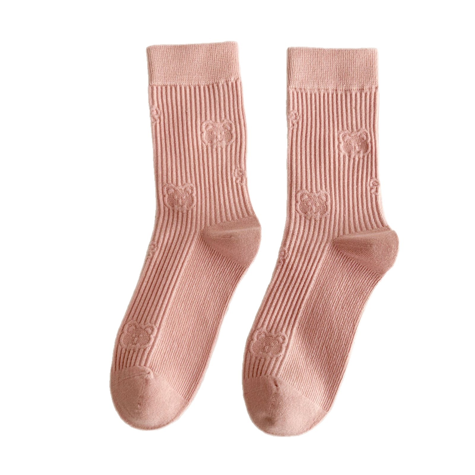 Meias de algodão até a panturrilha com padrão diamante