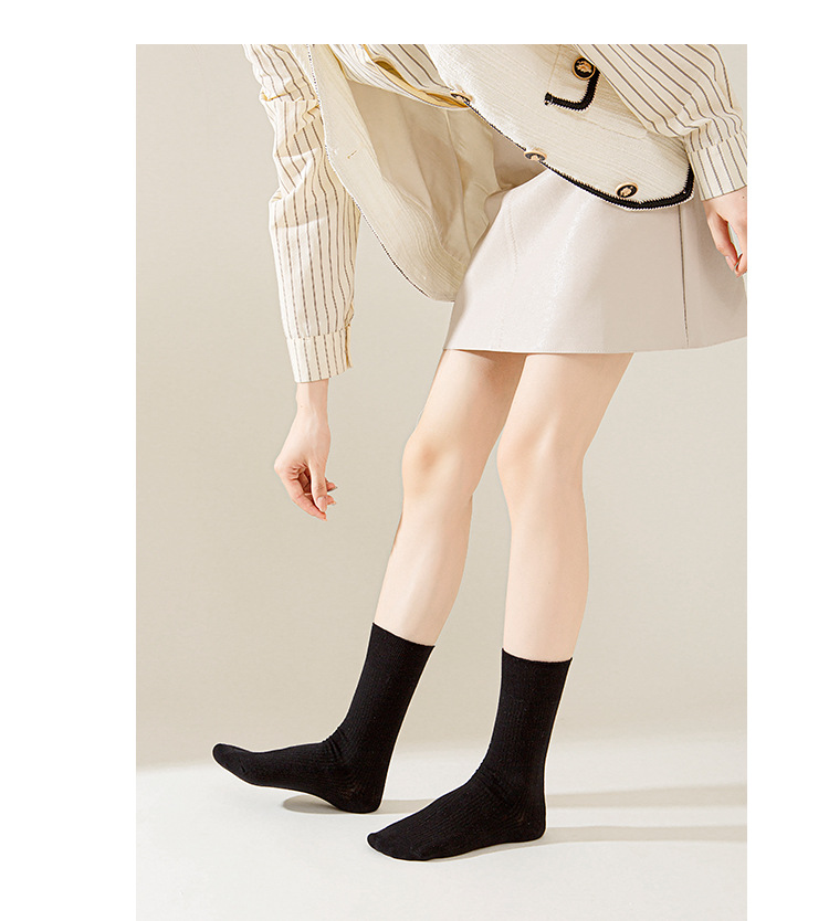 Meias de Algodão com Riscas para Mulher