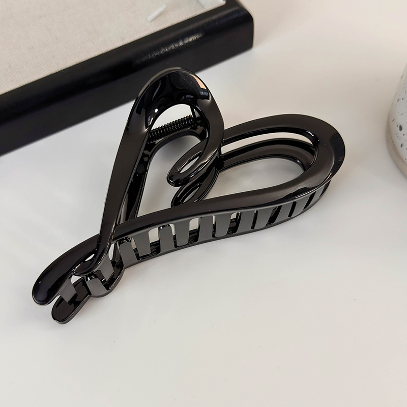 Geometric Heart Hair Claw Clip