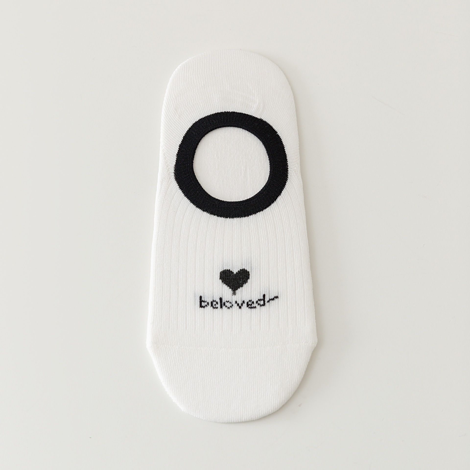 Șosete seamless no-show cu model inimă