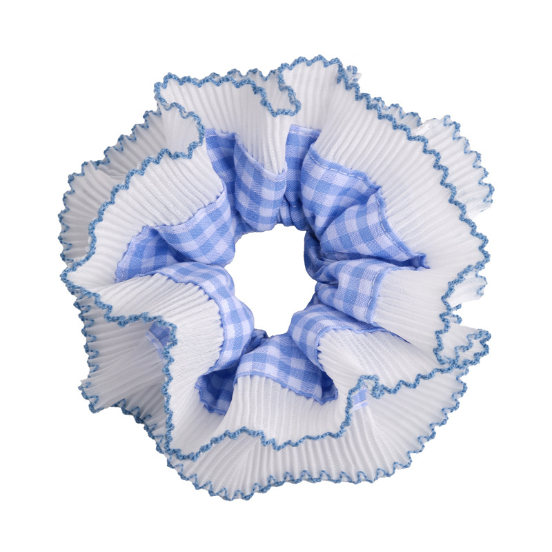 Niebieska Kraciasta Gumka do Włosów