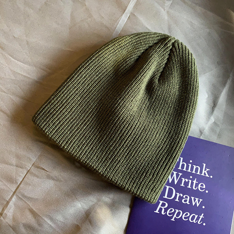 빈티지 두꺼운 니트 비니