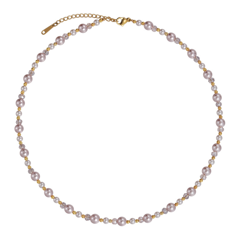 Pearl and Crystal Beaded Necklace