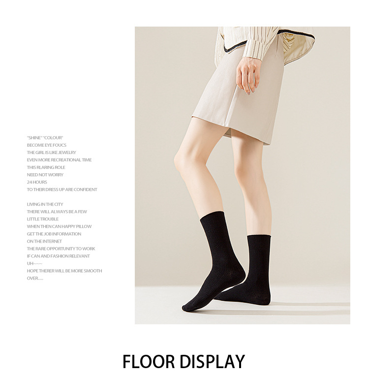 Meias de Algodão com Riscas para Mulher