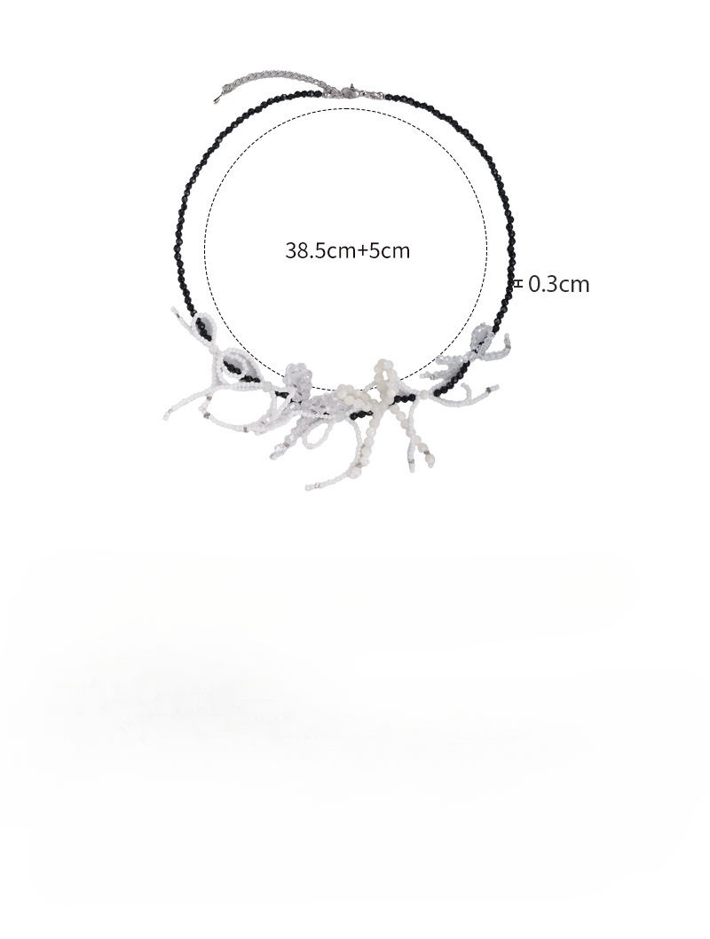 Beaded Crystal Bow Necklace