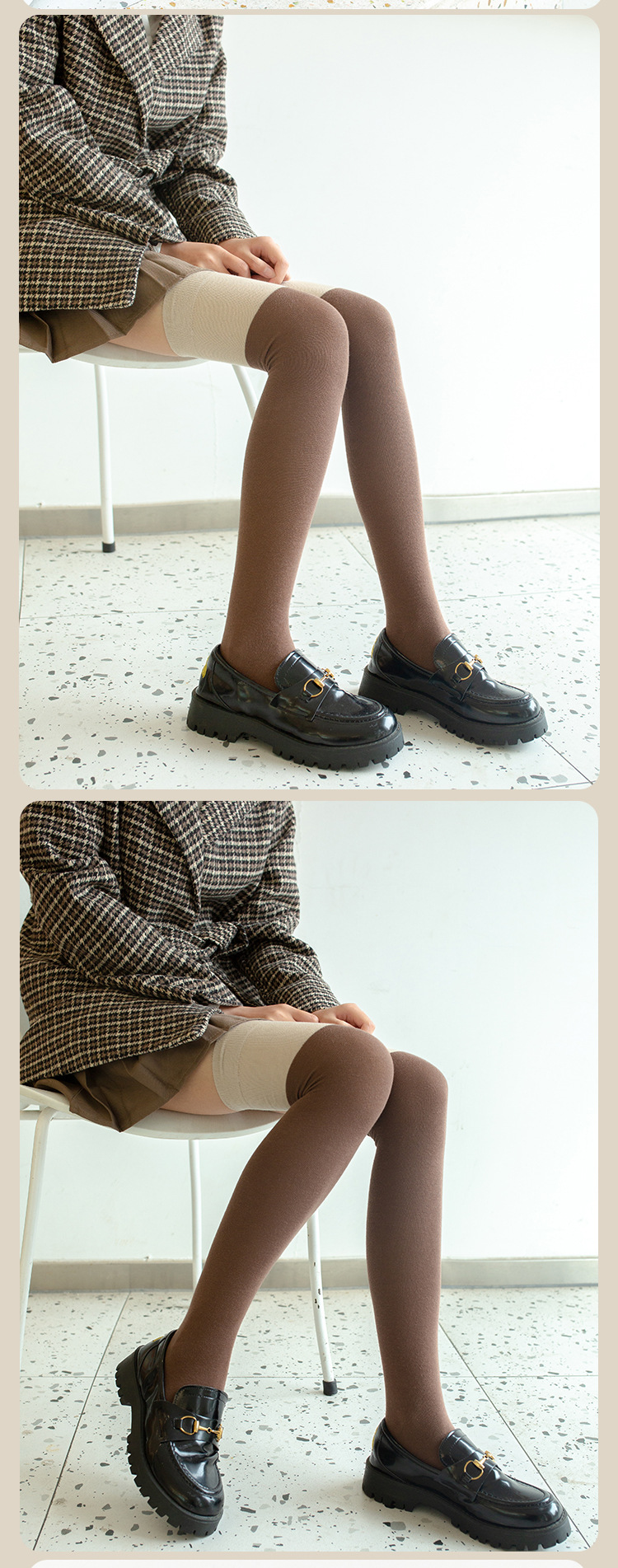 Meias com Bloqueio de Cor