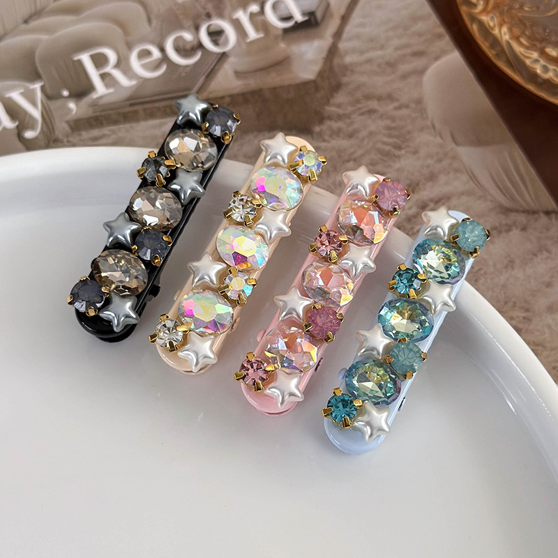 Заколка для волос с блестящей звездой и жемчугом