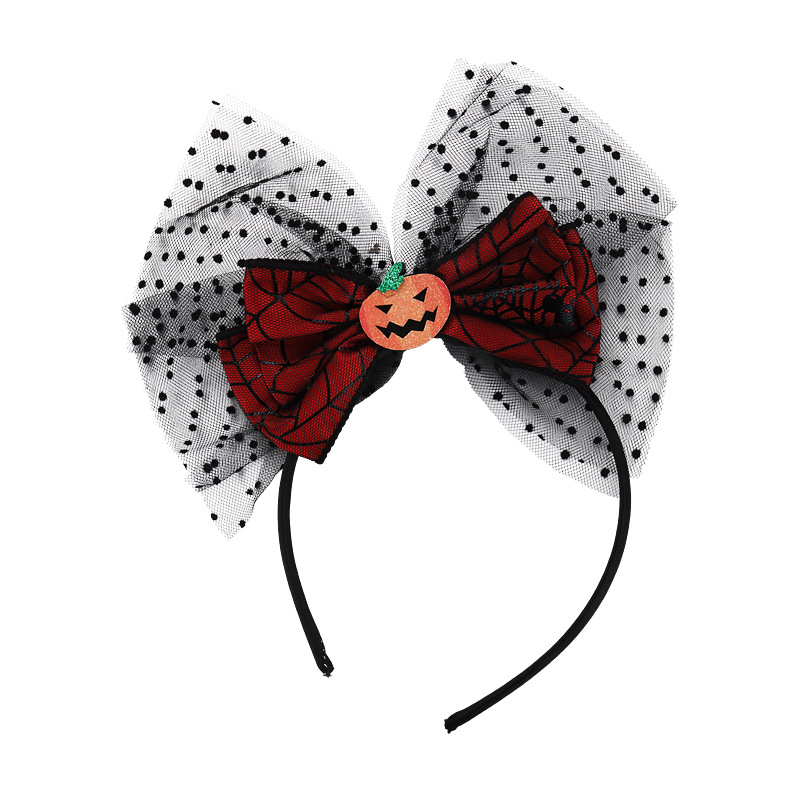 Diadema de Lazo con Calavera de Calabaza