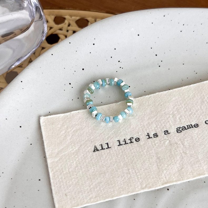 Beaded Elastic Cord Ring