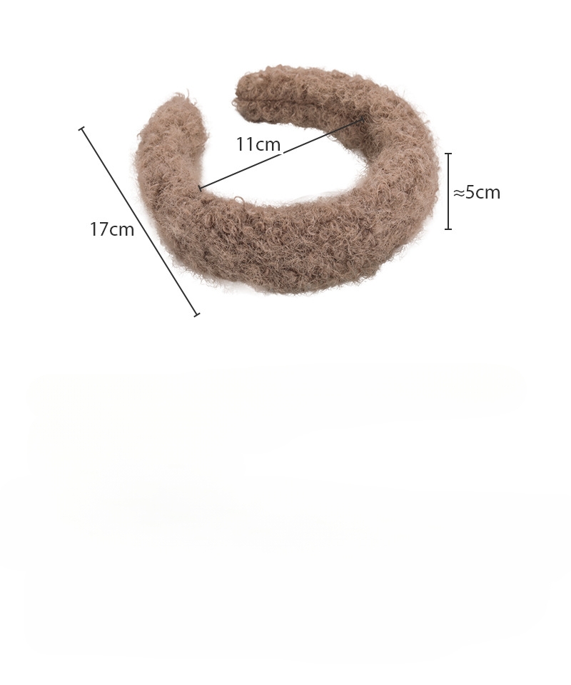 プラッシュラムウールワイドヘアバンド