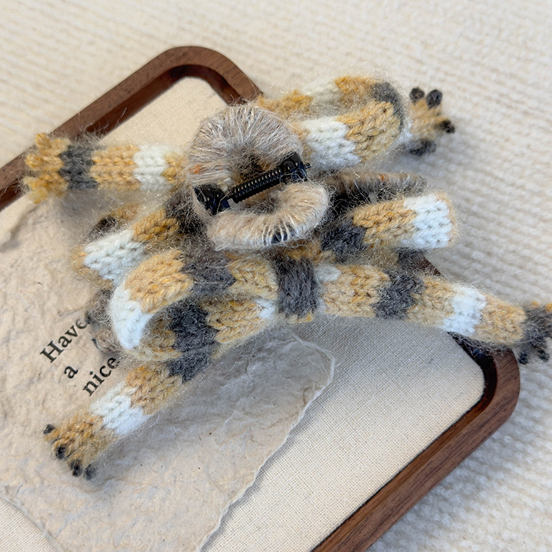 Fialová Příze Mašle Drápková Spona