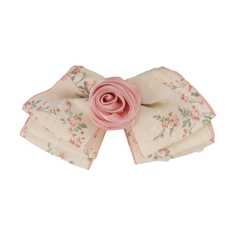 Pince à Cheveux Rose Florale