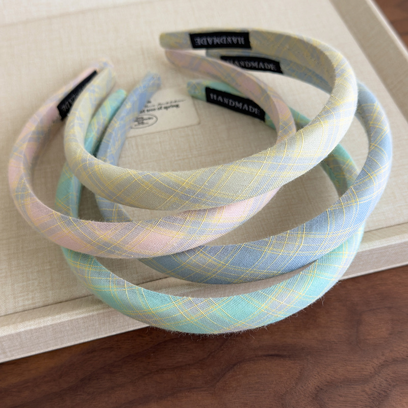 Cinta para el Cabello de Cuadros Pastel