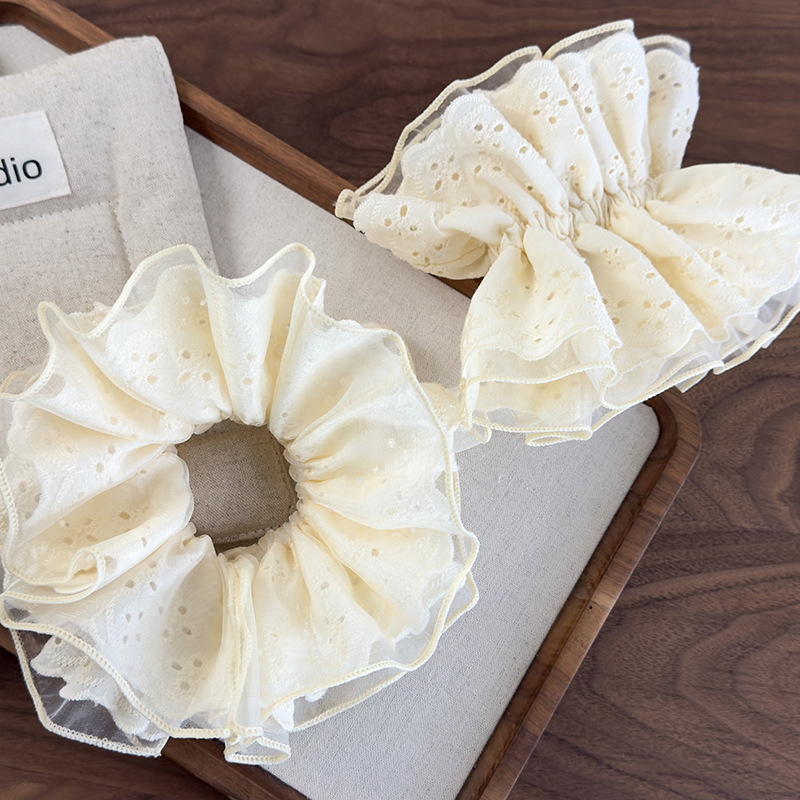 Διπλής Διαβάθμισης Δαντέλα Scrunchies