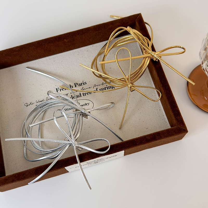 Läder Hårsnodd med Rosett