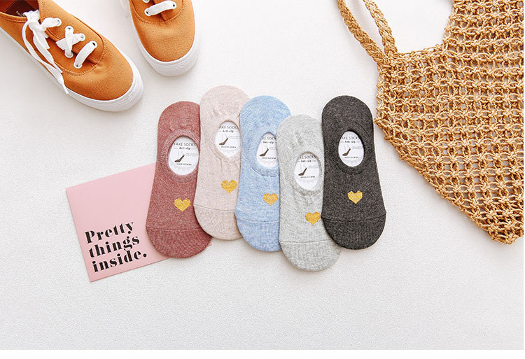 여성용 코튼 노쇼 양말
