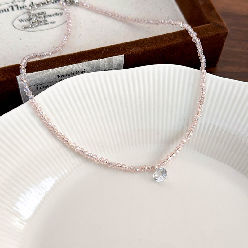 Kristallperlen-Herz-Collier