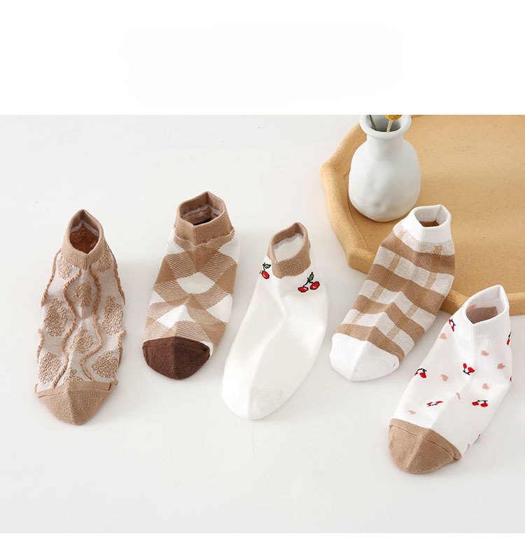 Жіночі низькі шкарпетки з фруктовим принтом