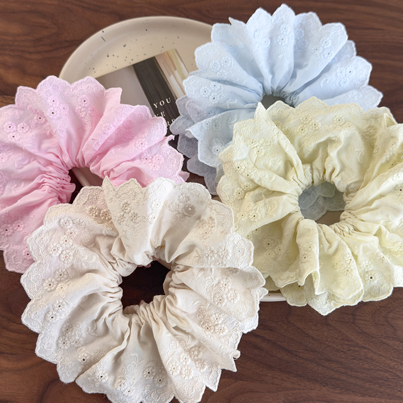 Κορδέλα Μαλλιών με Κέντημα Λουλουδιών και Δαντέλας