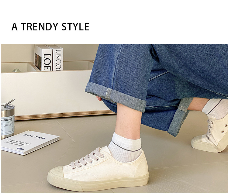 Ανδρικές ριγέ βαμβακερές κάλτσες χωρίς ορατότητα