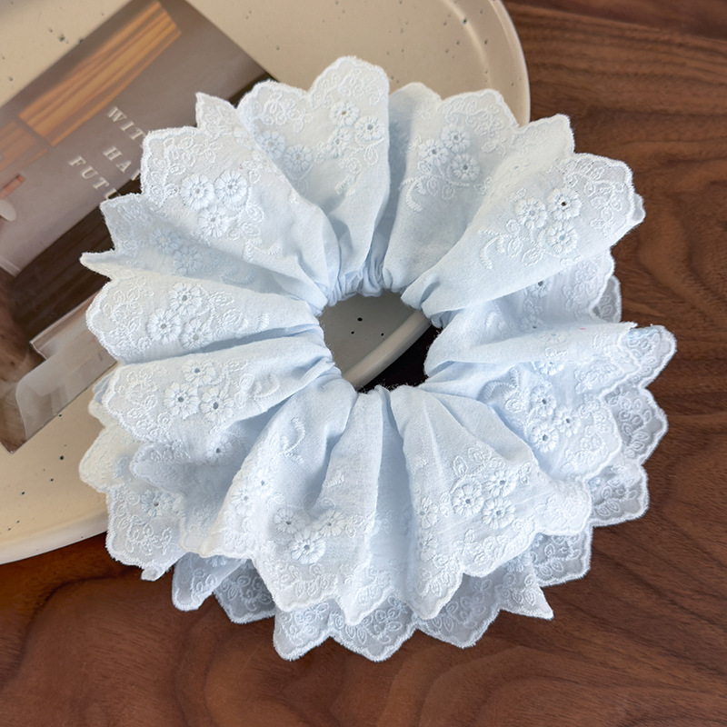 Κορδέλα Μαλλιών με Κέντημα Λουλουδιών και Δαντέλας