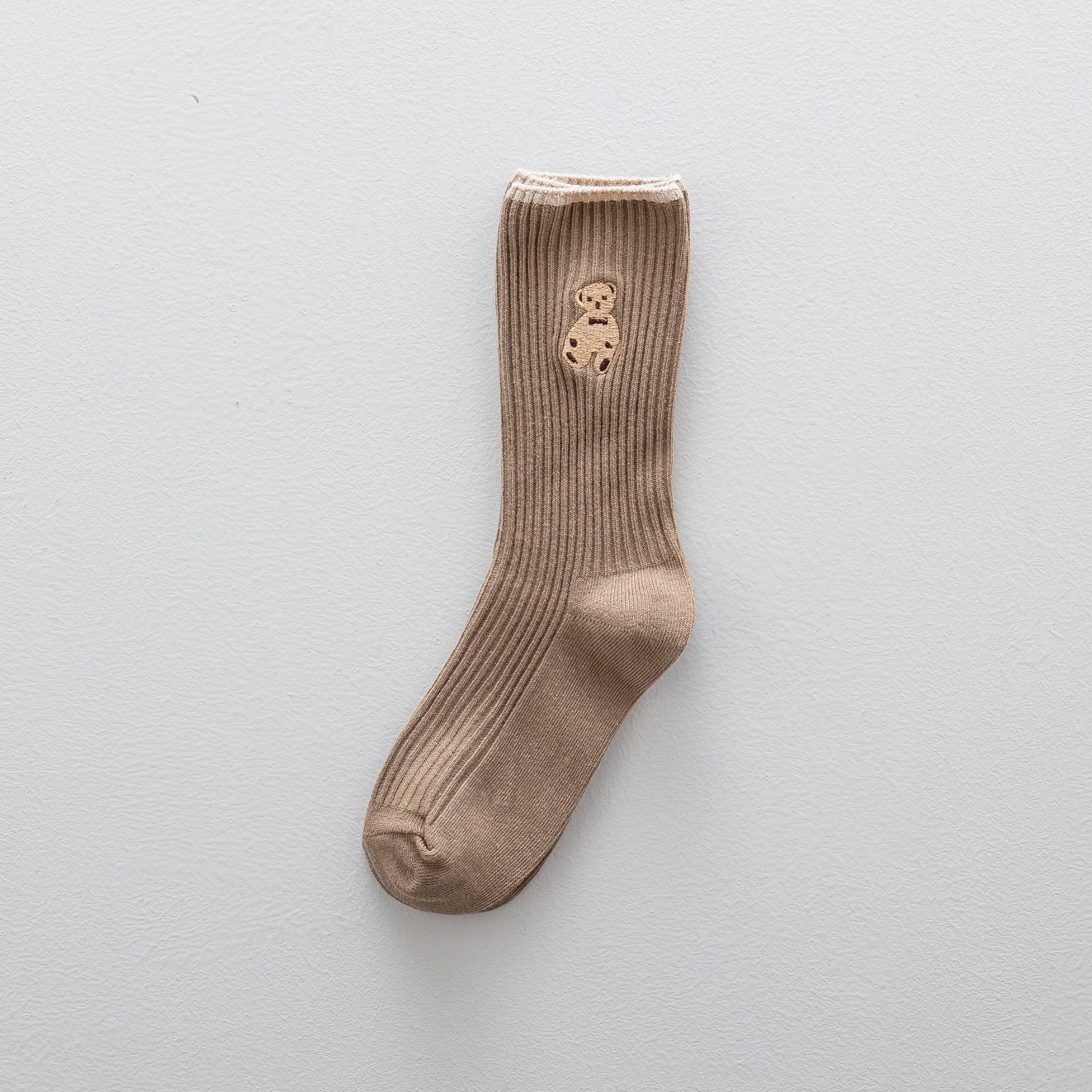 Жіночі бавовняні шкарпетки з ведмедиком-мультфільмом