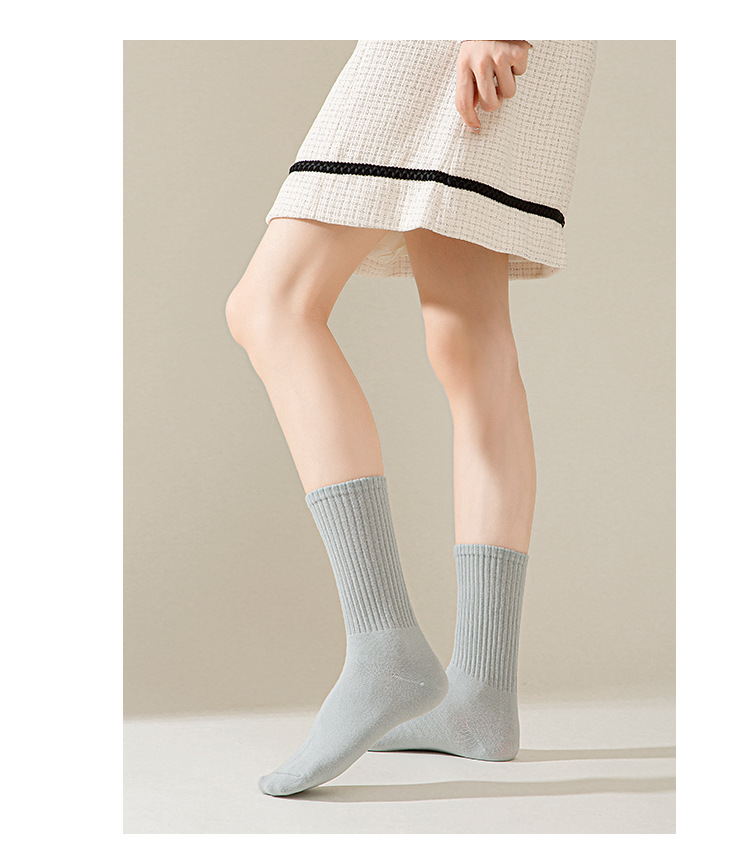 Meias de Algodão Meia-Canela para Mulheres