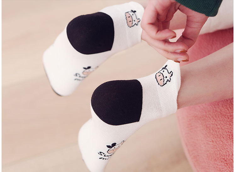 소 프린트 노쇼 양말