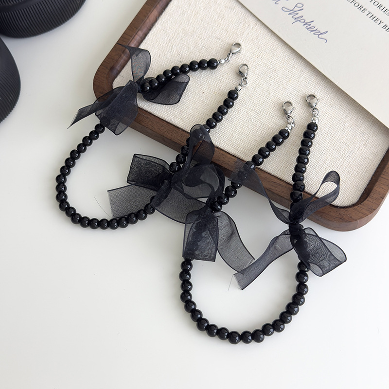 Decoración para Tacones con Lazo de Encaje y Cuentas