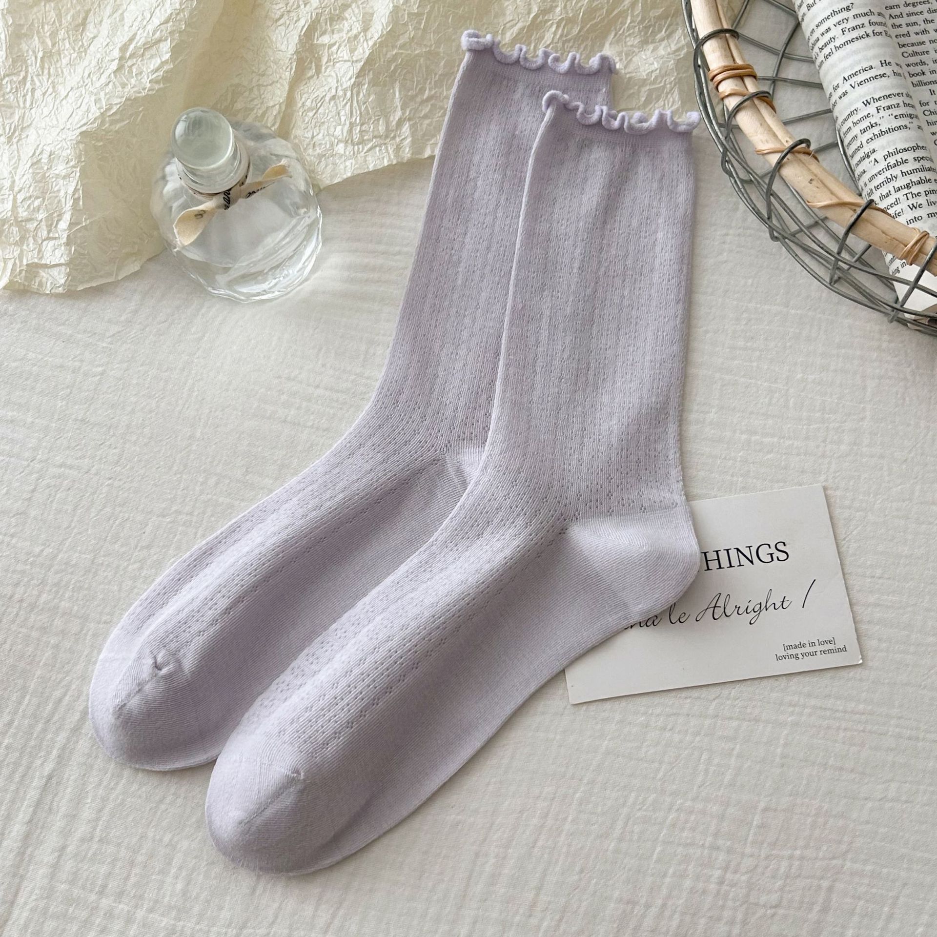 Meias Scrunch de Malha Sem Costura