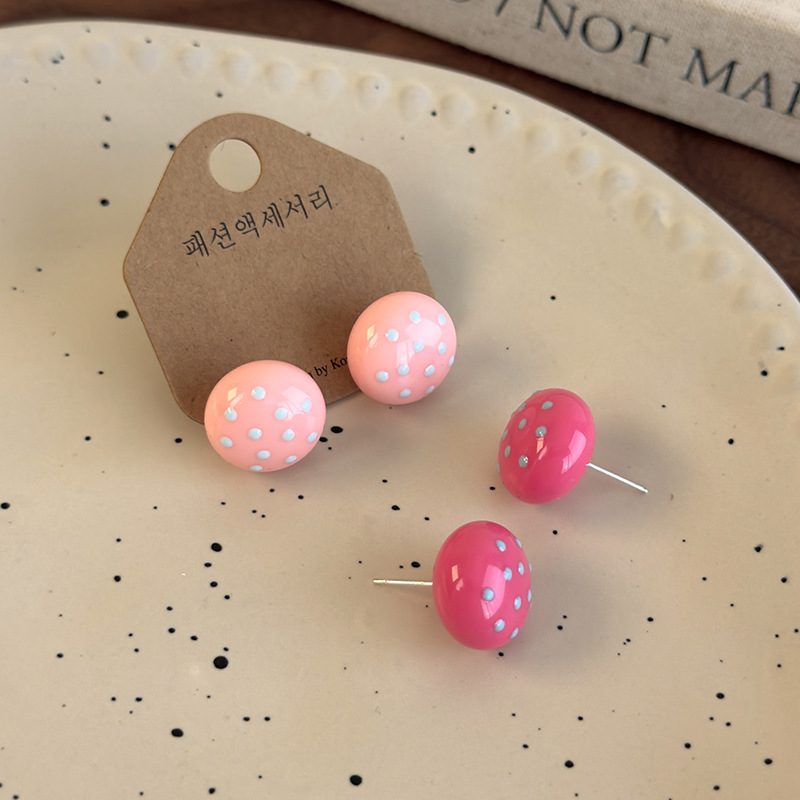 버섯 스터드 귀걸이