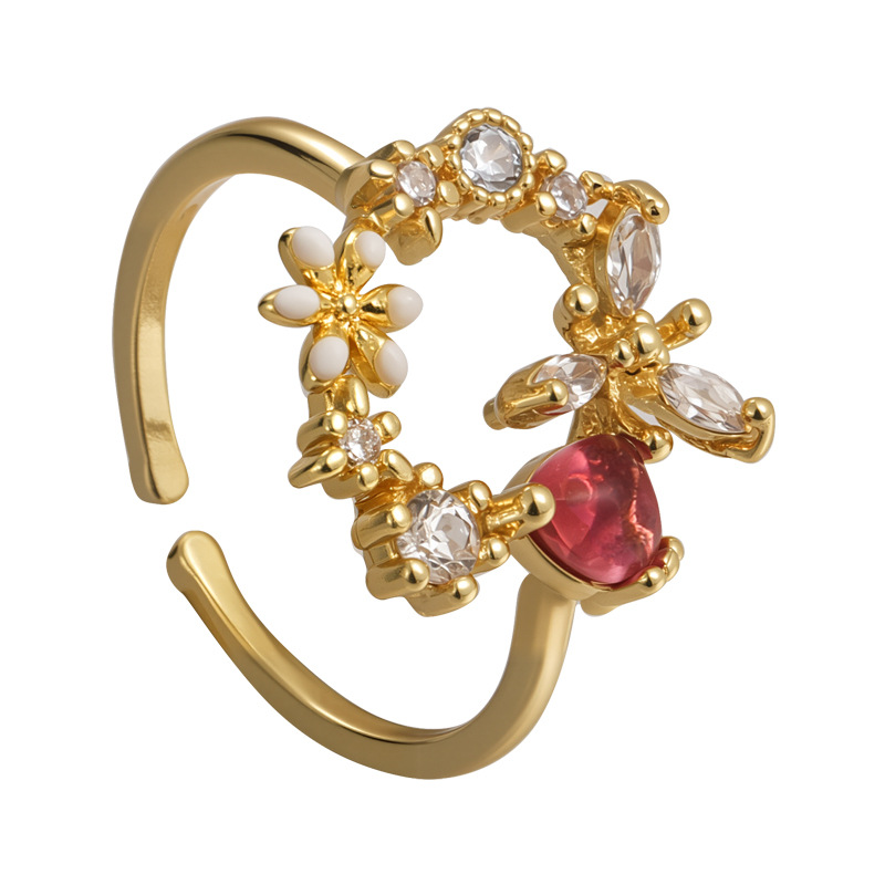 Floral Adjustable Ring