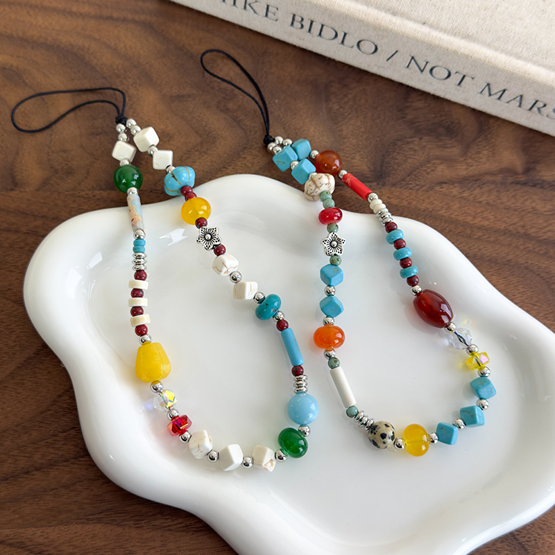 Stone Bead Phone Lanyard