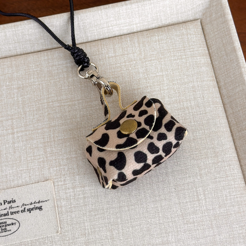 Leopard Print Coin Purse Necklace