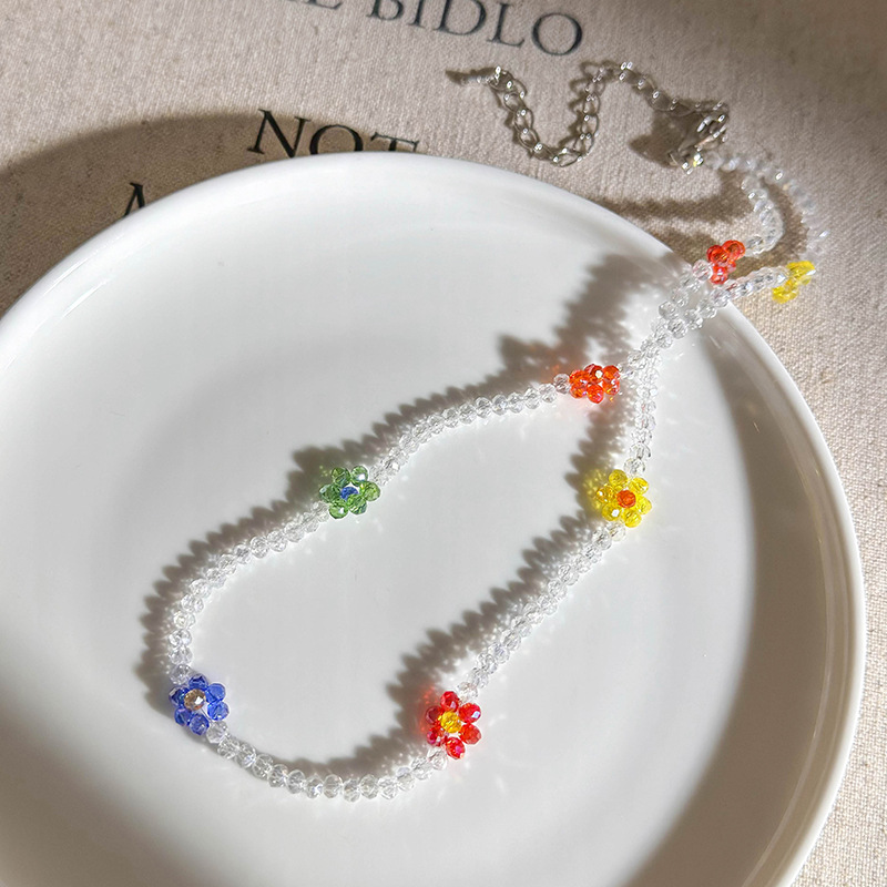 สร้อยคอดอกไม้ลูกปัดฤดูร้อน